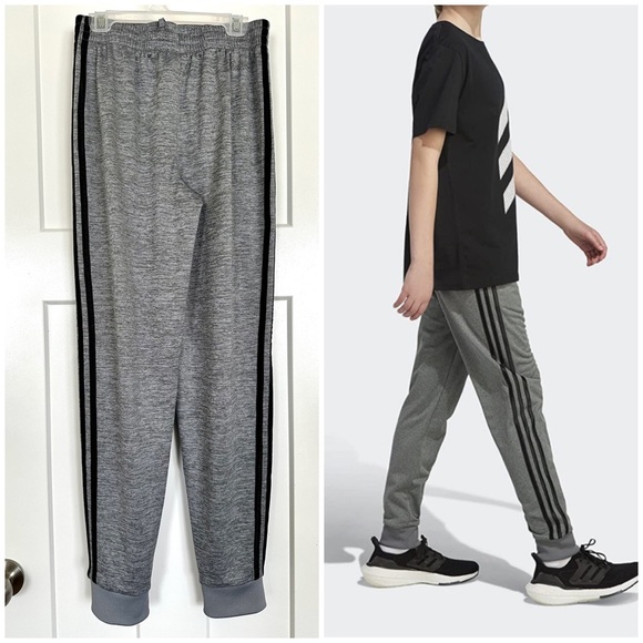 Adidas Heather Tricot Jogger Track Pant - Youth 14/16 - Picture 2 of 3